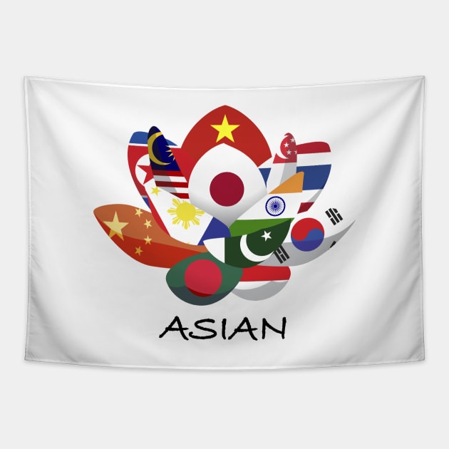 I Am an Asian World Flower Tapestry by frankpepito