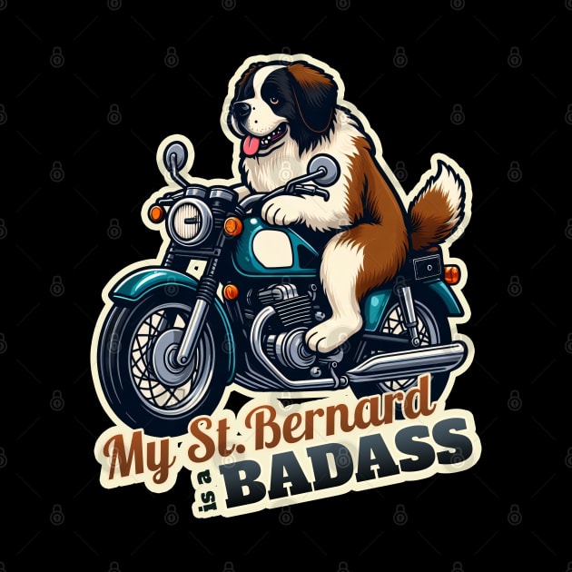 St. Bernard biker by k9-tee