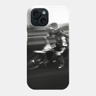 Speedway Rider accelerates into the first corner Phone Case