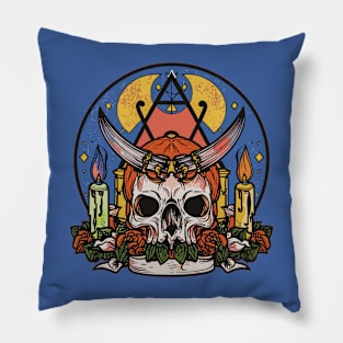 Spellbinding Strokes: Black Magic Revelations Pillow