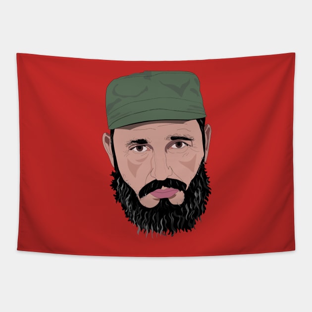 Fidel Castro Tapestry by RMZ_NYC