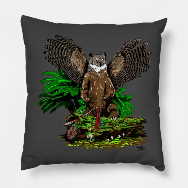 Owl Bear Pillow by Harley Warren