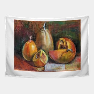 Pumpkin Serenade: A Pastel Etude Tapestry