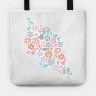 Spring Bloom: A Pastel Floral Pattern Illustration Tote