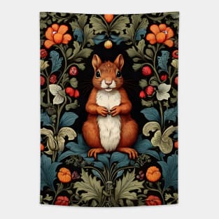 Forest Squirrel - William Morris Inspired Art Tapestry