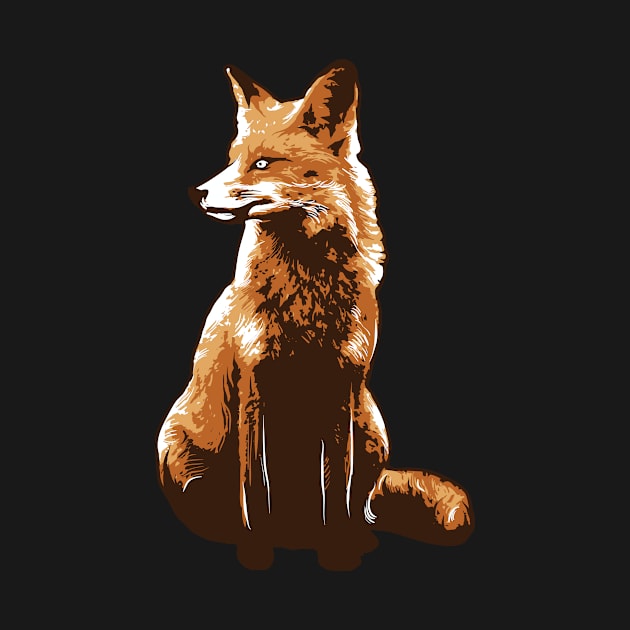 Fox Forest Dweller Motif by Shirtjaeger