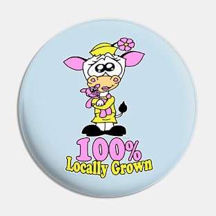 100% Locally Grown Pin