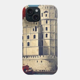 Tower of London United Kingdom Vintage Travel Tourism Poster Art Phone Case