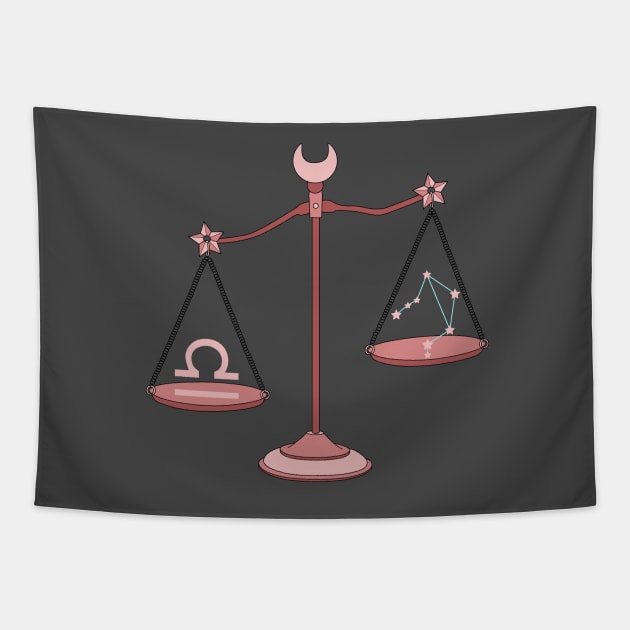 Libra (Baby Pink) Tapestry by ziafrazier