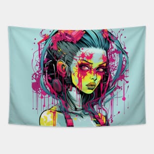 Splash Zombie girl Tapestry