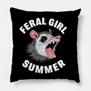 feral girl summer Pillow