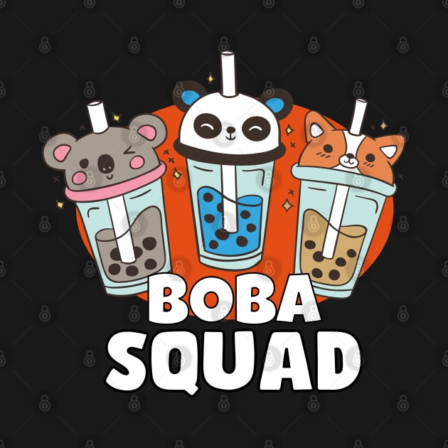 Kawaii Boba Cute Anime Squad by ProLakeDesigns