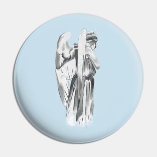 Weeping angel - Doctor Who - blue Pin