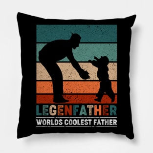 Vintage Fathers Day Dad Legendaddy World's Coolest Dad Pillow