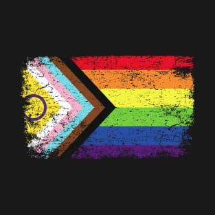 Progressive Pride Flag Ally Gay LGBTQIA Rainbow T-Shirt