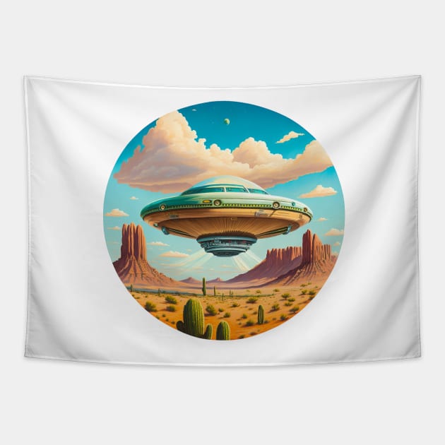 Desert View UFO Tapestry by TheJadeCat