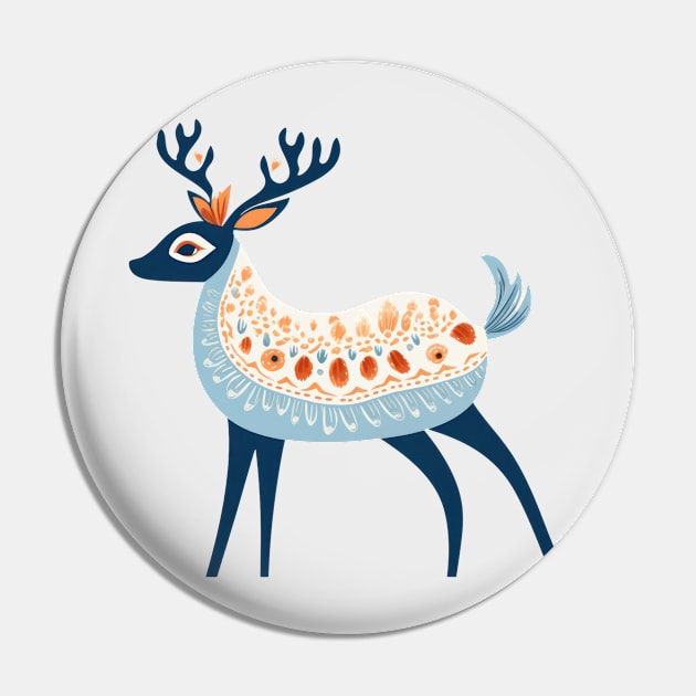 Boho Scandinavian Folk art Deer Pattern . Pin by Alienated