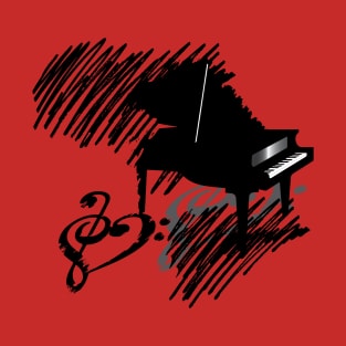 Grand Piano-rough sketch T-Shirt