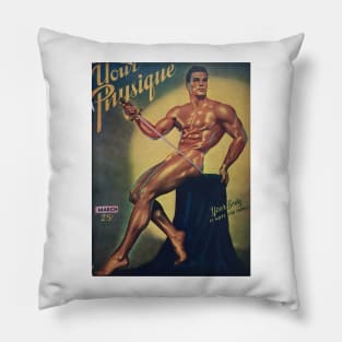 YOUR PHYSIQUE - Vintage Physique Muscle Male Model Magazine Cover Pillow