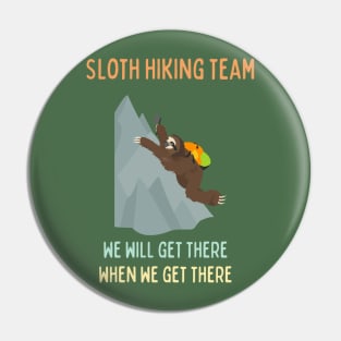 Sloth Hiking Team Pin