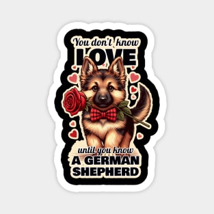 German Shepherd Valentin's day. Magnet