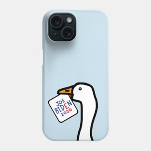 Portrait of a Goose with Stolen Joe Biden Sign Phone Case