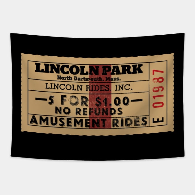 Lincoln Park Amusement Park Admission Ticket Retro Tapestry by Gimmickbydesign