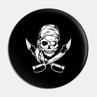 Pirate flag with sabers and skull - Pirates Pin