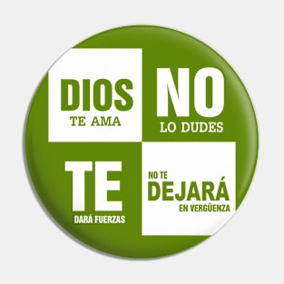 DIOS TE AMA BLANCO Pin