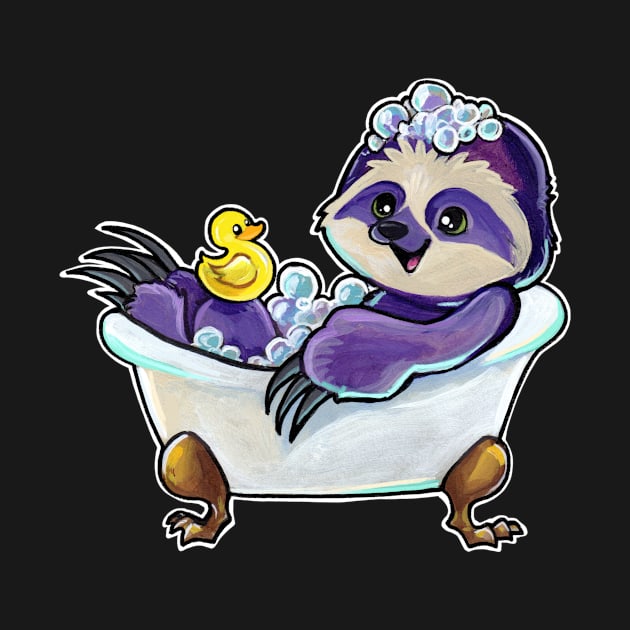 Bath time sloth by BiancaRomanStumpff