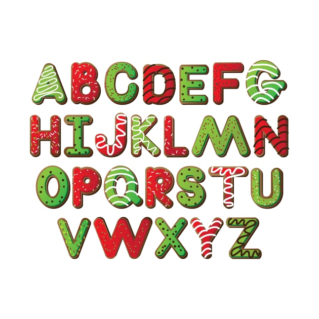 Christmas Alphabet ABCs Pre-K Kindergarten Teacher Student by _So who go sayit_