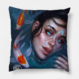 Pisces zodiac sign Pillow