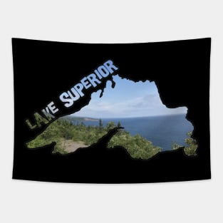 Lake Superior Outline (Palisade Head) Tapestry