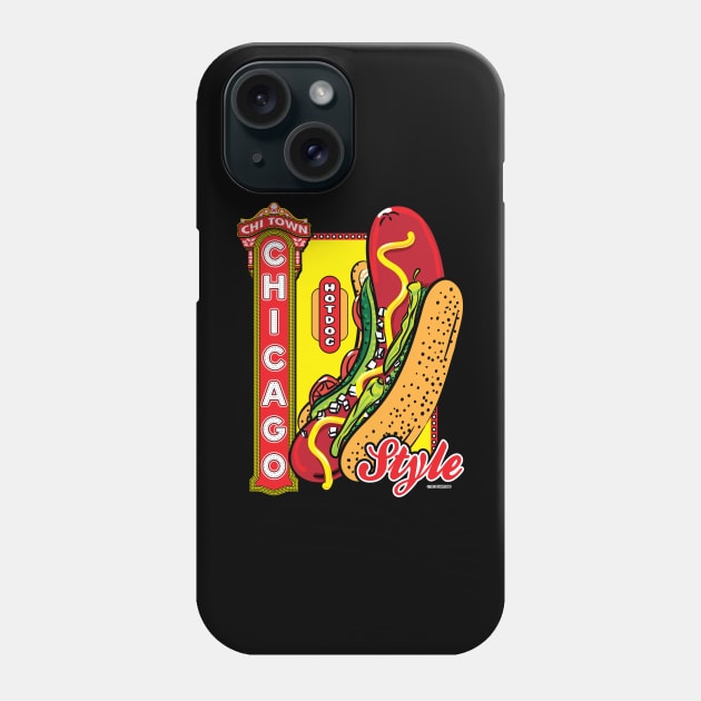 Chicago Style Hot Dog Lover Phone Case by eShirtLabs