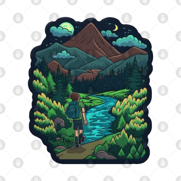 Beautiful Hiker Motif - Buy and Plant a Tree by Greenbubble