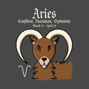 Aries Zodiac Sign Traits & Dates T-Shirt