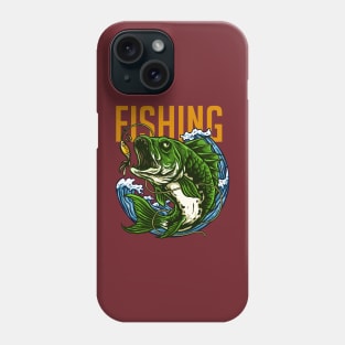 fishing green fish Phone Case