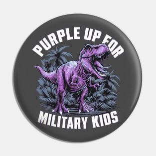 Dino Might: Roaring Support for Military Kids Pin