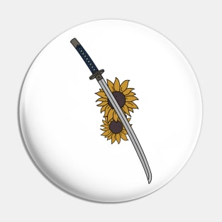 Sunflower Katana Pin