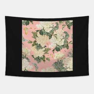 Watercolor peony flower Tapestry