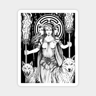 Hecate Goddess of Sorcery and Crossroads Magnet