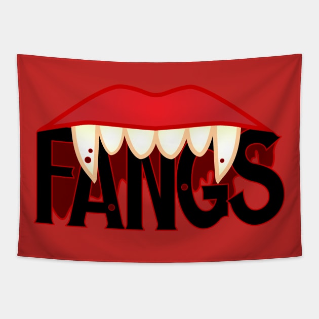 Fangs! Tapestry by Jokertoons