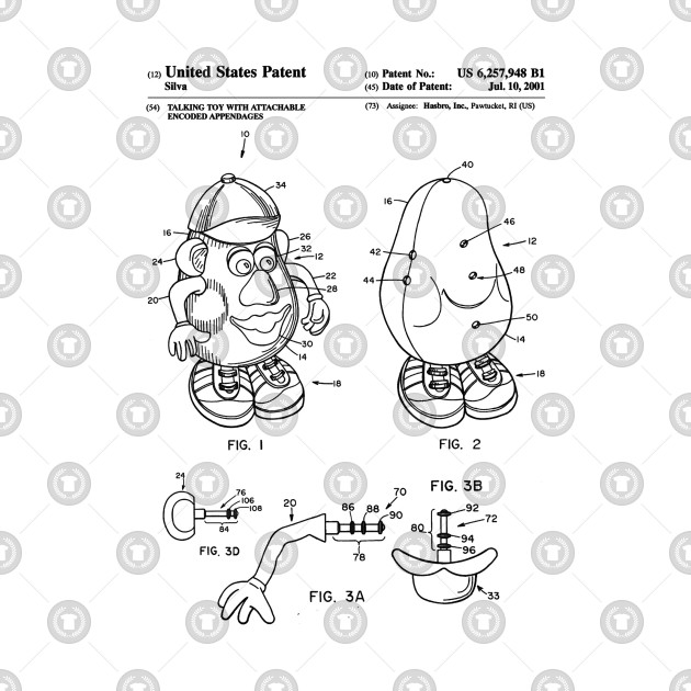 Mr Potato Head Patent Black Mr Potato Head Pillow Teepublic