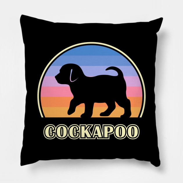 Cockapoo Vintage Sunset Dog Pillow by millersye