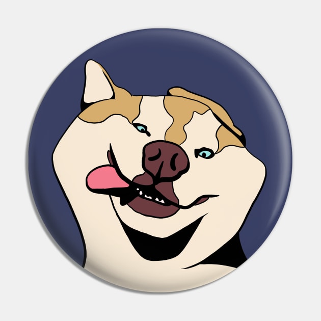 Goofy Dog - Funny Animal Design Pin by Animals in Design