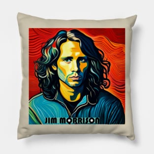 Jim Morrison art Pillow