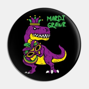 Mardi Grawr T-Rex Dino Pin