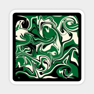 Spill - Green, Cream and Black Magnet