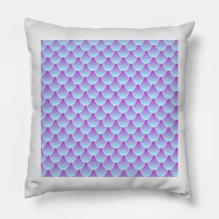 Purple Blue Mermaid Tail Pattern Digital Art | Melanie Jensen Illustrations Pillow