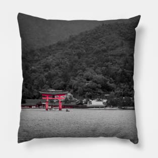 View of Itsukushima Torii gate from the ocean Pillow